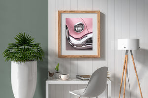 Vintage 1956 Oldsmobile in serene street setting