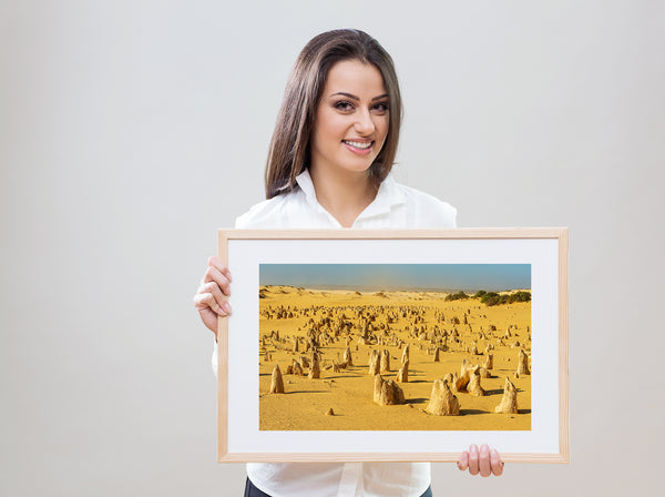 Towering limestone formations in Australian desert