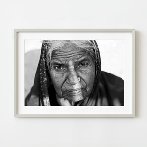 Elderly woman portrait wall art