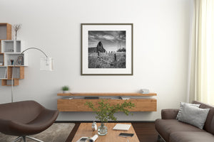 Fine art rustic barn with windmill on the prairies