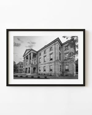 Province House Charlottetown exterior black and white architecture
