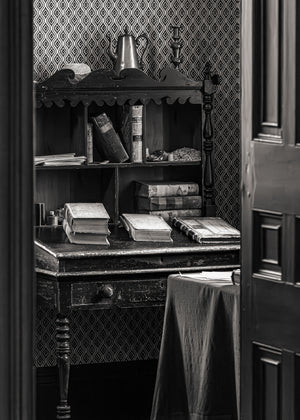 Historic Charlottetown office room monochrome photography