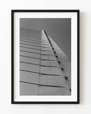 Puente de la Mujer bridge detail in black and white