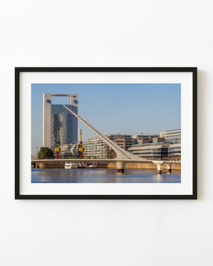 Puente de la Mujer crossing the Puerto Madero waterfront in Buenos Aires