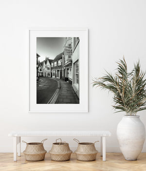 Late afternoon light on old buildings in Rye England