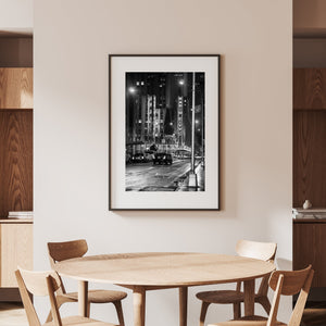 Evening scene outside Radio City Music Hall