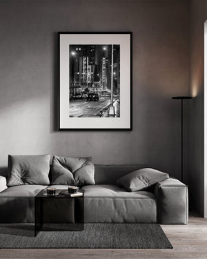 Fine-Art-Print des historischen Wahrzeichens von New York bei Nacht
