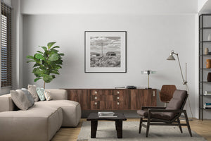 Fine art photo of railway utility sheds