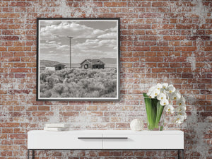 Real desert landscape with buildings