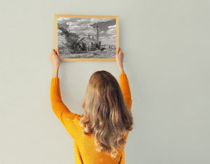 Rusty rail tracks leading to abandoned station