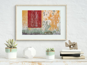 Bunte alte Mauer Clarence Town Bahamas | Foto Kunstdruck Fine Art Fotodruck