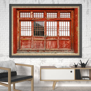 Fine art photography of red door, Great Wall of China