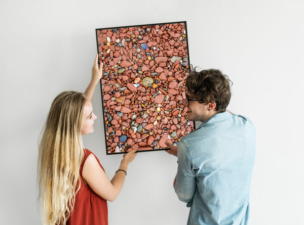 Colorful beach pebbles Canada