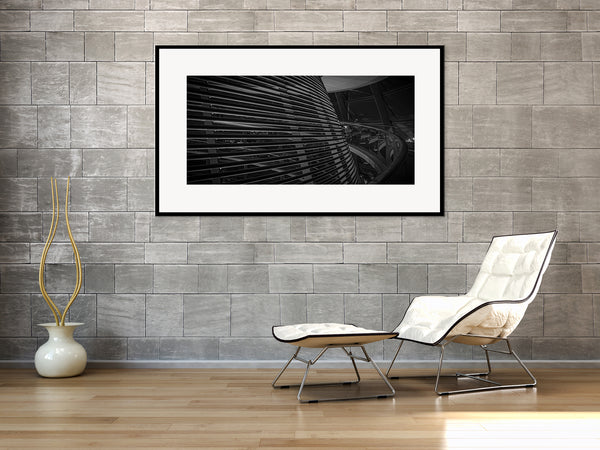 Black and white architectural art