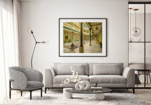 Stained glass ceiling detail in Hotel Raquel, Havana