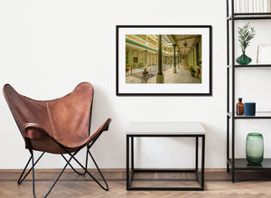 Lush plants in the lobby of Hotel Raquel, Havana