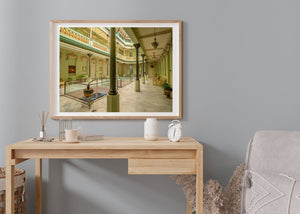 Restored ornate columns in Hotel Raquel, Havana