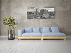 Rock of Cashel in black and white