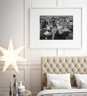 Traditional countryside market with horse and wagon Romania