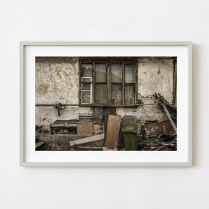 Crumbling farmhouse window in Transylvania Romania