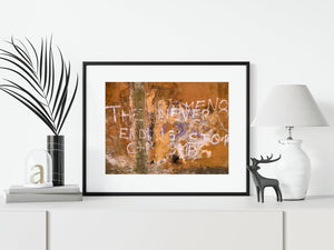 Afbladderende verf Kunstprint voor aan de muur