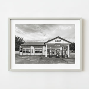 Vintage Ambler's Texaco gas station on historic Route 66