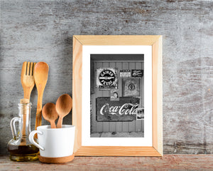 Rusty Coca Cola panel with peeling paint