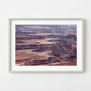 Layered red rock canyon landscape