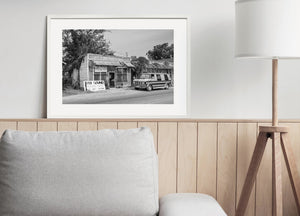 Historic rural American record shop photograph