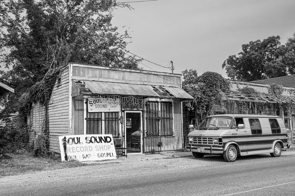 Old vinyl record store in rural America
