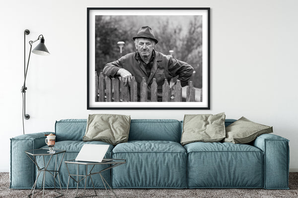 Romanian farmer portrait wall art