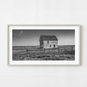 Rural Saskatchewan abandoned farmhouse wall art