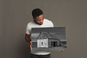 Rustic cabin by the sea fine art wall decor