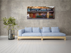 Utah roadside statue and storefront print