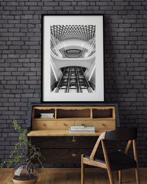 Structural design black and white artwork