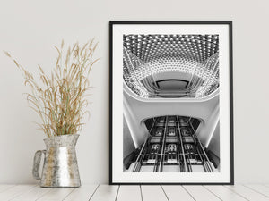 Geometric wall art print from SAHMRI façade