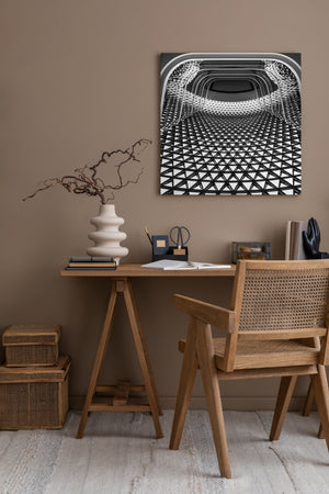 Geometric architecture wall art