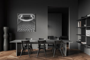 Curved building interior detail