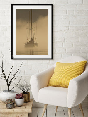 Sailboat in the Mist | Wall Art