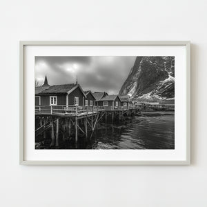 Sakrisøy cabins Lofoten wall art