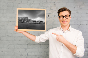 Serene fishing village Lofoten Norway