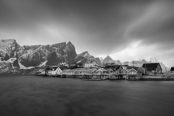 Winter landscape Sakrisøy Lofoten