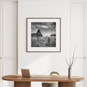 Escena del granero de la pradera Arte de pared fotografía