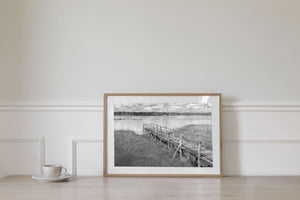 Old Wooden Pier in Mexican Grasslands Wall Art