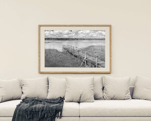 Peaceful Wetlands and Wooden Dock in Mexico Wall Art