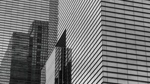 Zwart-wit abstracte architectuur in Seoul
