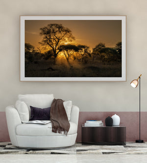 Tanzania Landscape with Silhouette Trees Artwork