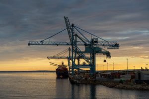 Shipping docks at sunset Australia | Wall Art