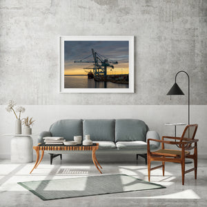 Shipping docks at sunset Australia | Wall Art
