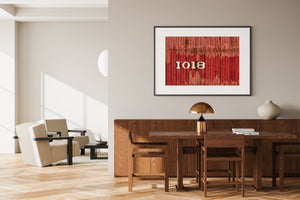 Rail car number 1018 wall art